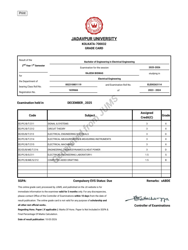 Grade Card | PDF