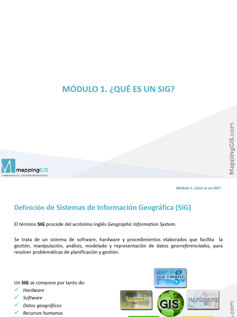 Modulo1 Que Es SIG | PDF | Sistema de información geográfica | Informática