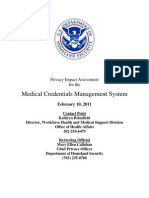 Privacy Pia Dhs Oha-Medical Credentials DHS Privacy Documents For Department-Wide Programs 08-2012