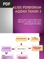 Analisis Pendidikan Aqidah Tahun 3