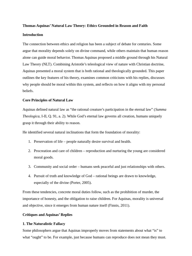 Thomas Aquinas | PDF | Thomas Aquinas | Natural Law