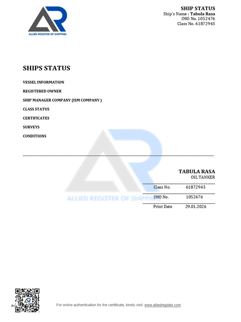 Ship Survey Status | PDF | Ships | Watercraft