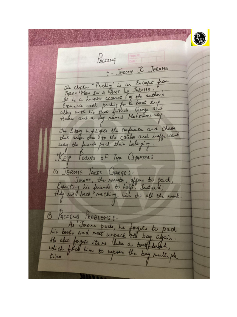 Packing Handwritten Notes | PDF