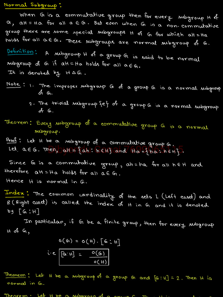 Normal Subgroup, permutation group | PDF