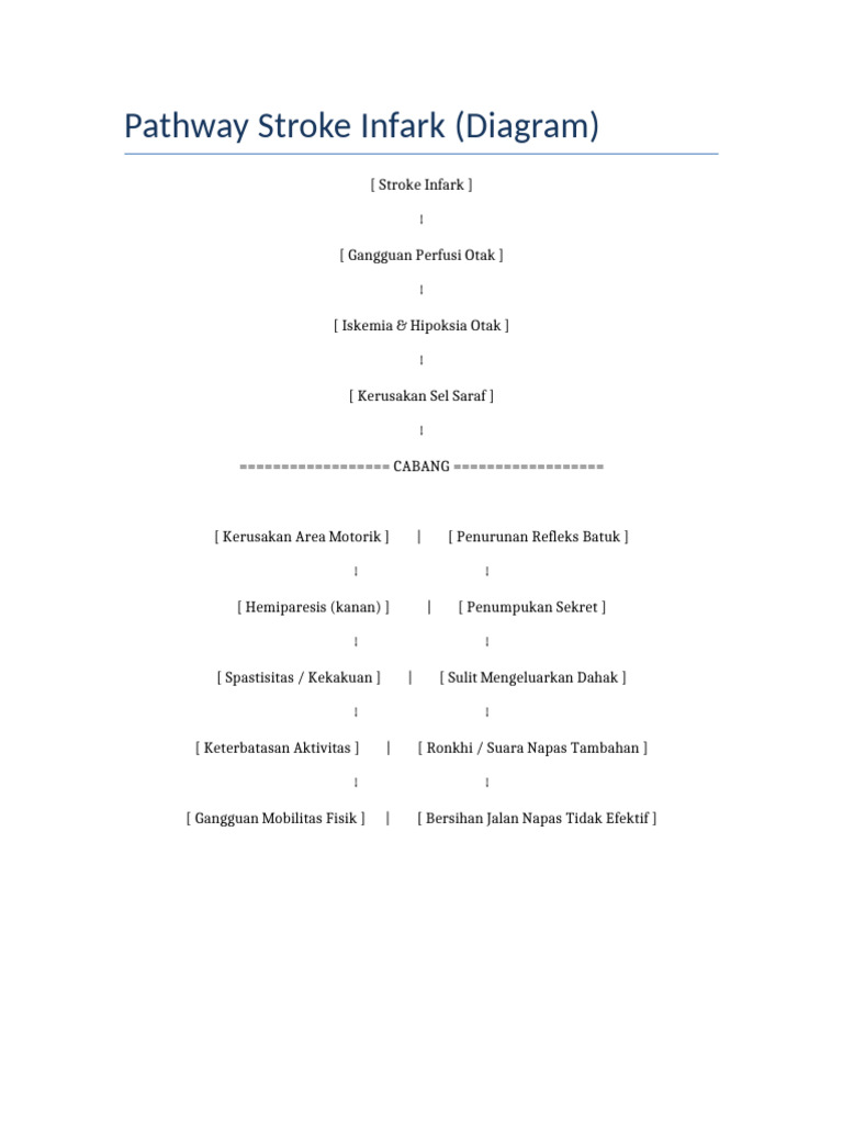 Pathway Stroke Infark Diagram | PDF
