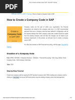 Create New Company Code by Copying Existing Company Code PDF | PDF ...