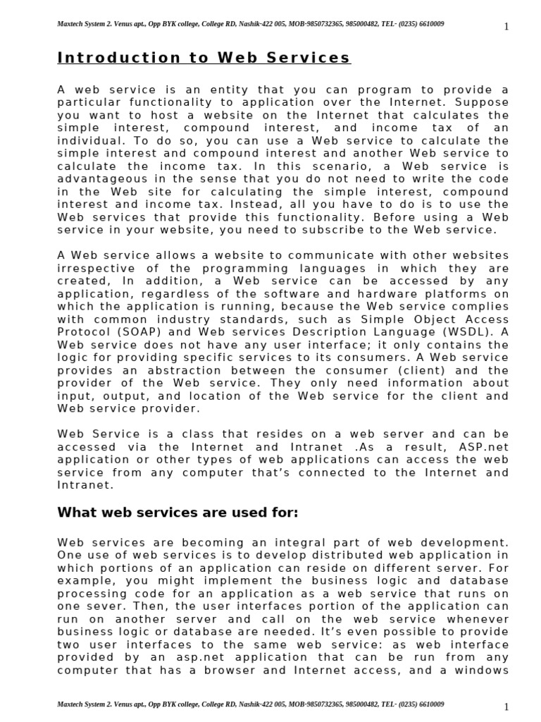 Web Services | PDF | Soap | Web Service