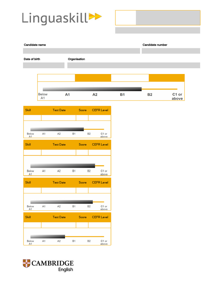 Linguaskill Candidate Test Report | PDF