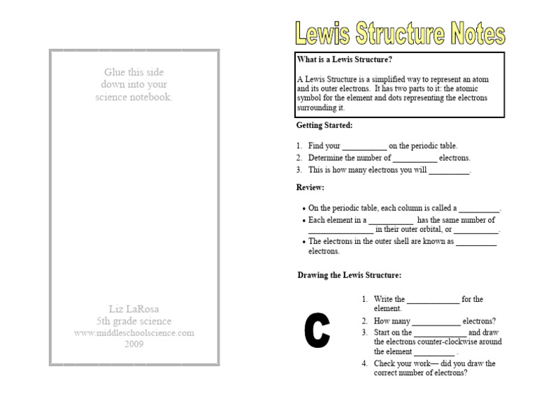 Lewis Structures Notes Front | PDF
