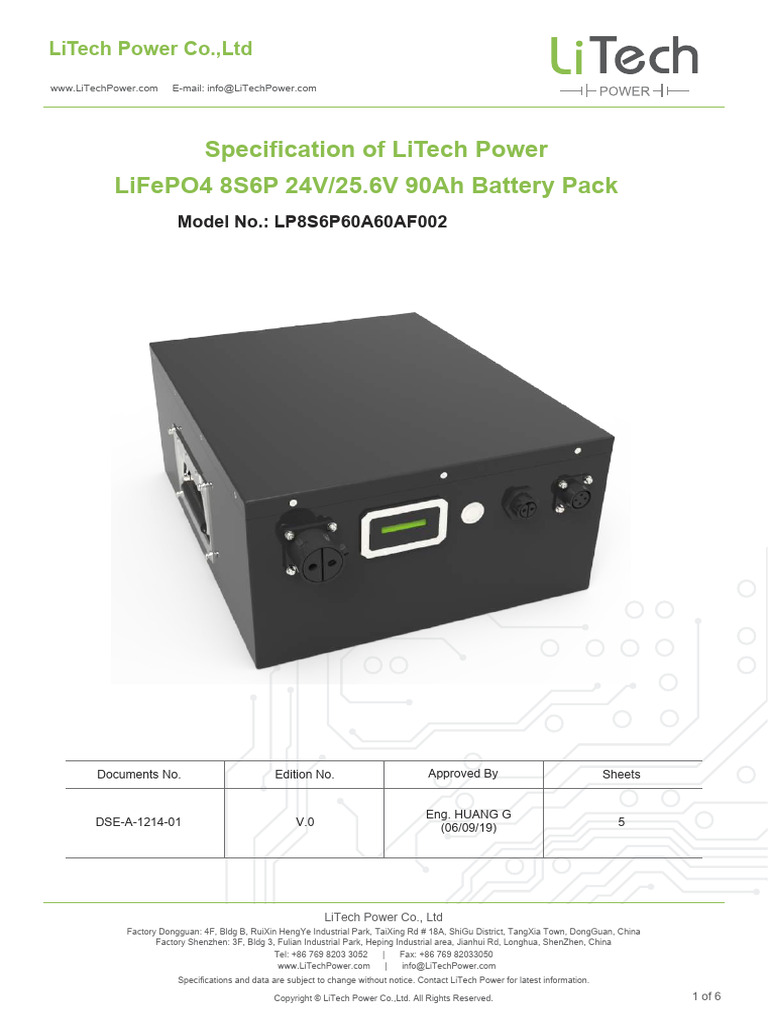 LiTech-Power-24V-25.6V-LiFePO4-Battery-Pack-for-Boat-compressed-3 | PDF ...
