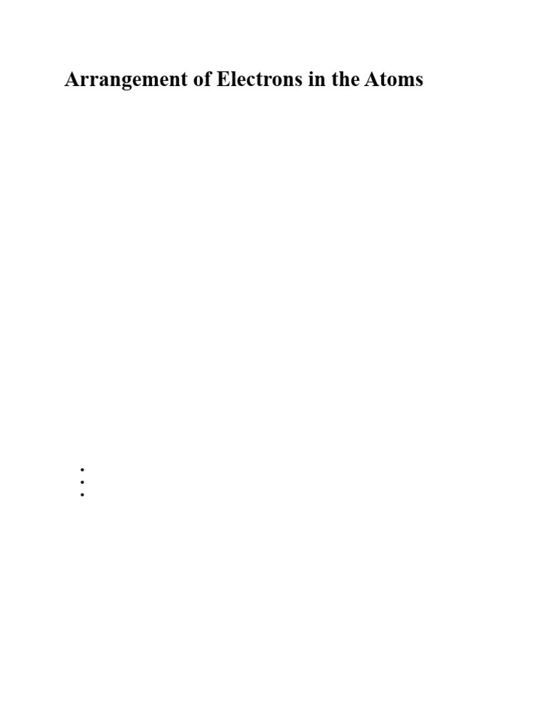 5153_Arrangement of Electrons in the Atoms ss 1 (1) | PDF | Electron ...