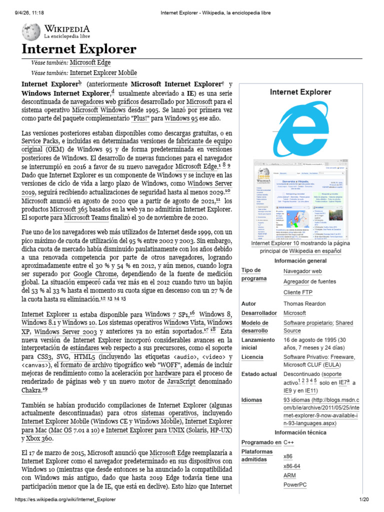 Como Nacio Internet Explorer | PDF | explorador de Internet | Windows 7