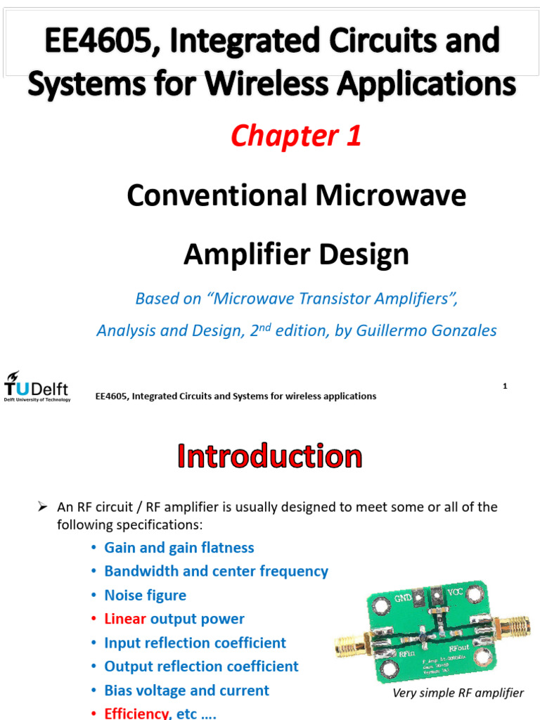 Ch1 Conventional MW Amplifier Design | PDF | Amplifier | Bipolar ...