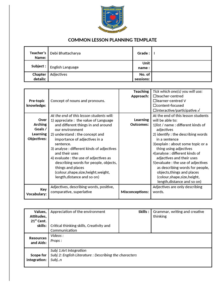 Blank LP Template 5 | PDF | Adjective | Noun