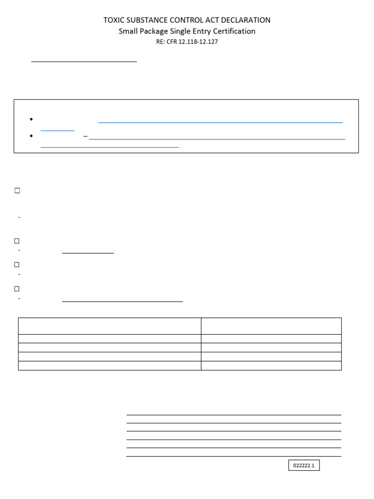SP-TSCA -Single Entry Form | PDF | Occupational Safety And Health ...