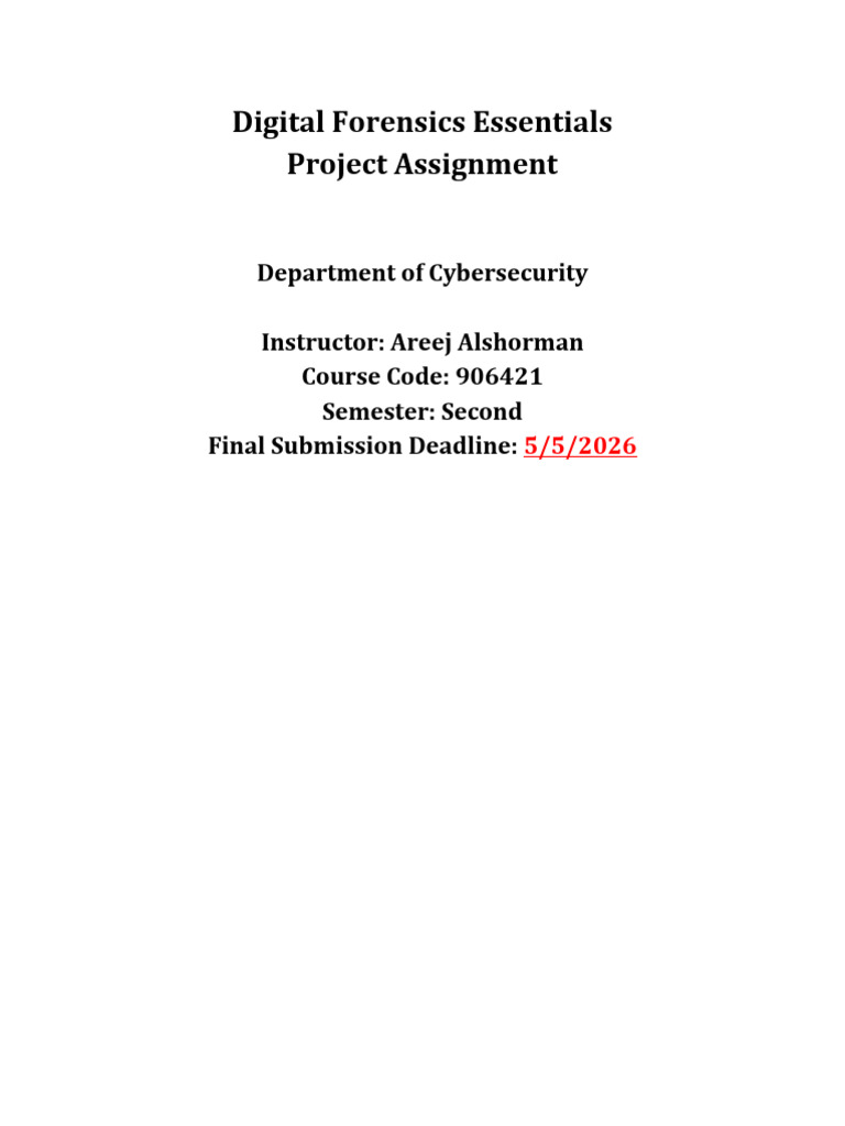Digital Forensics Project Professional | PDF