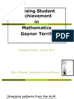 Raising Student Achievement in Mathematics Gaynor Terrill: Matamata District Cluster 2012