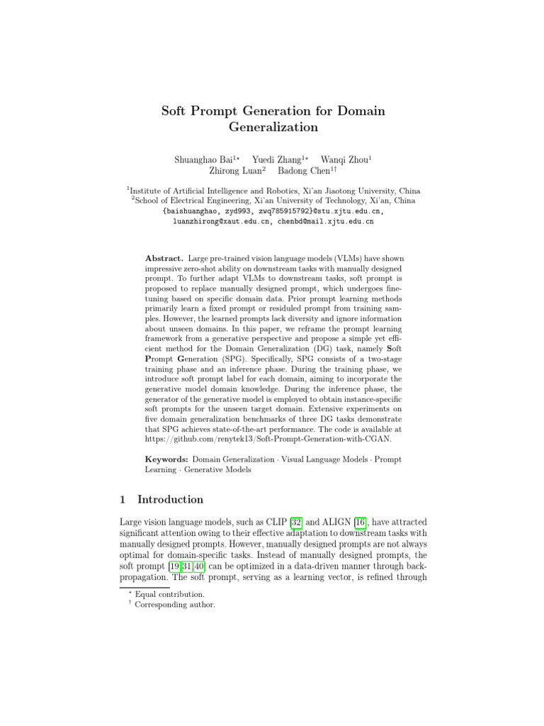 05 Soft Prompt Generation DG | PDF | Machine Learning | Computational ...