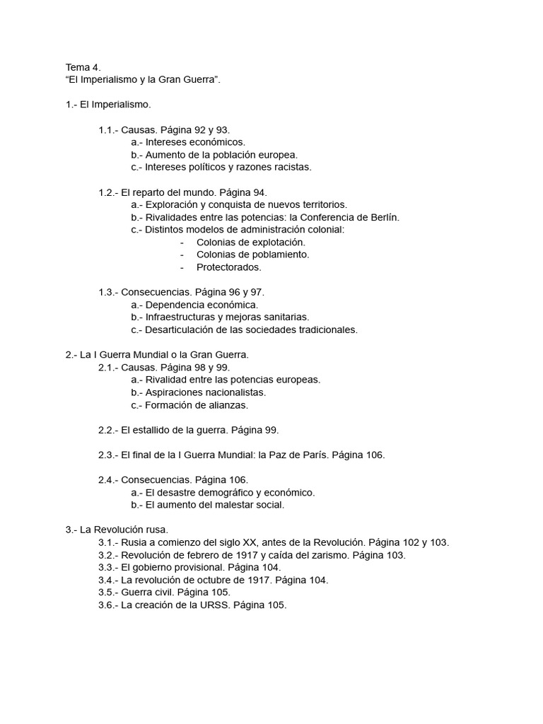 Tema 4. Esquema General | PDF