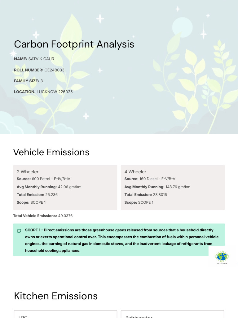Carbon Footprint Analysis (1) | PDF | Carbon Footprint | Greenhouse Gas