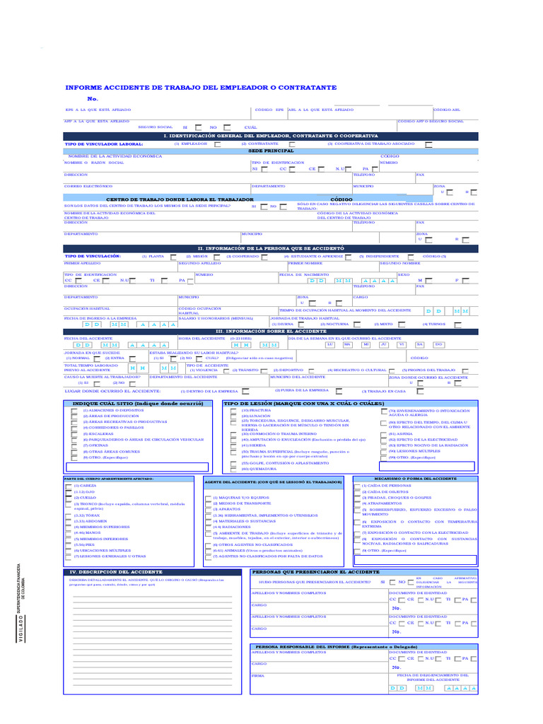 Formato_FURAT[1] Dan i | PDF | Lesión | Enfermedades y trastornos