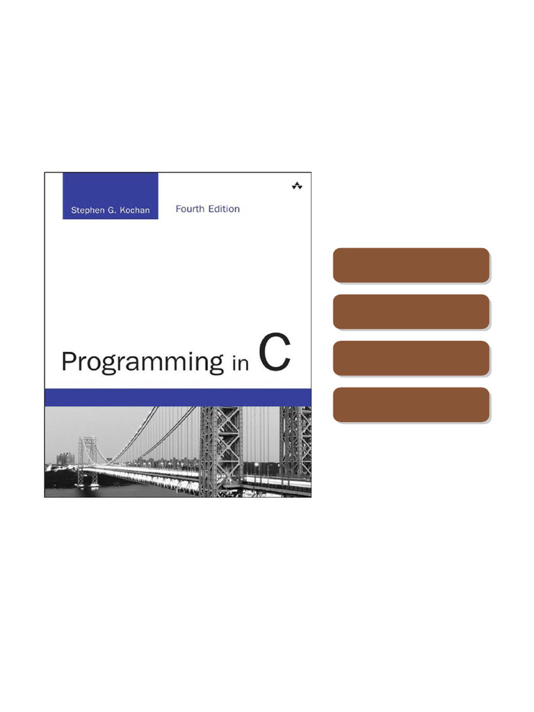 Programming in C 4th Edition Stephen G. Kochan official digital release ...