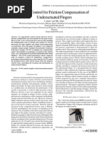 NCTF Control for Friction Compensation of Underactuated Fingers