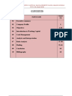 A Project Report On Working Capital Management Patel Shanti Steels PVT LTD