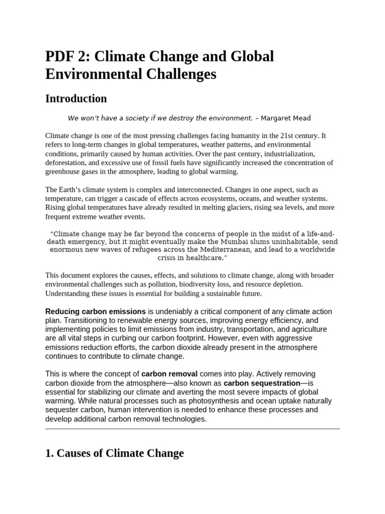 Climate Change | PDF | Climate Change | Greenhouse Gas