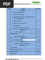 A Project Report On Working Capital Management Nirani Sugars LTD