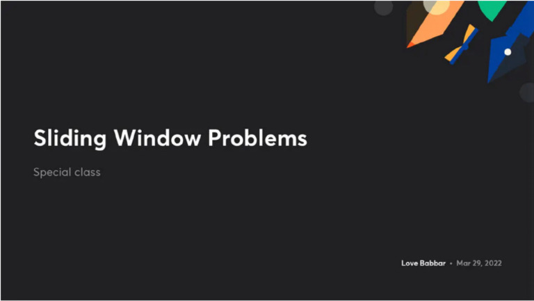 Sliding Window Problems No Anno | PDF