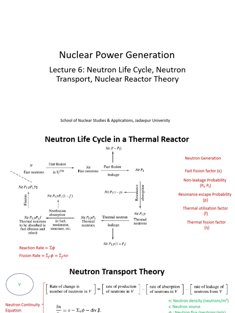 Lecture 6 ReactorTheory | PDF | Nuclear Reactor | Diffusion
