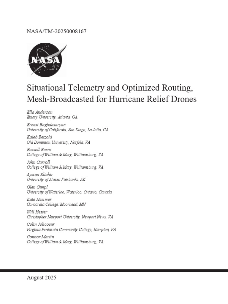 NASA-TM-20250008167 | PDF | Unmanned Aerial Vehicle | Reynolds Number