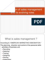 Introducation of Sales Management and Its Evolving Roles