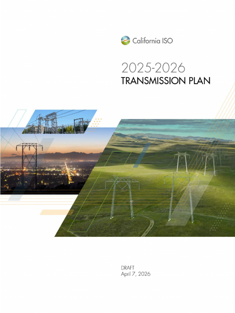 Draft 2025 2026 Transmission Plan From CAISO | PDF | Electric Power ...