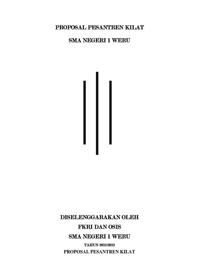 Proposal Pesantren Kilat Sma 1 Weru