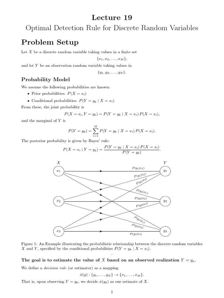 Lecture 19_ Optimal Detection (MAP and ML Rules) | PDF | Statistical ...