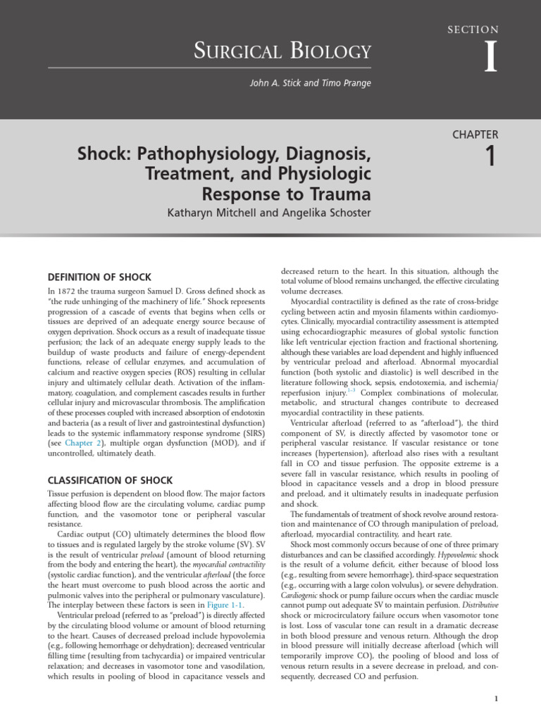 Shock Pathophysiology, Diagnosis, Treatment, And Physiologic Response ...