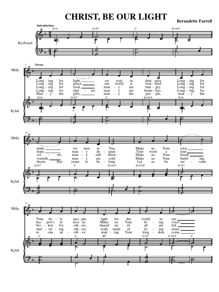 Bernadette Farrell Christ, Be Our Light