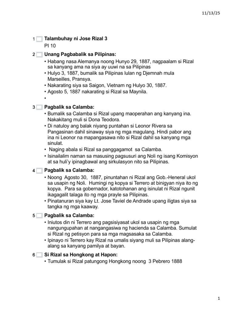 rizal 1 | PDF