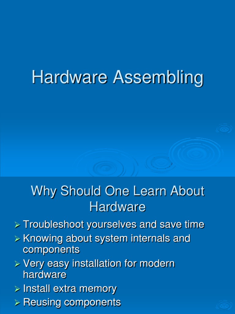 Hardware Assembling | PDF | Electrical Connector | Classes Of Computers