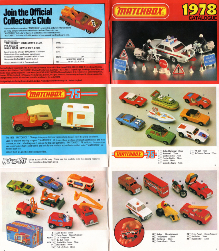Catalogo Matchbox 1978 | PDF