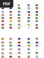 A4 Printable Country Flags List | PDF | North Africa | Asia
