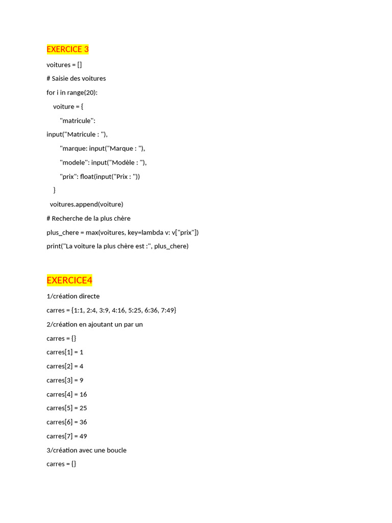 Exercice 3 | PDF
