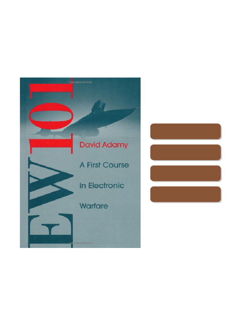 EW 101 A First Course in Electronic Warfare David Adamy 2026 Full ...