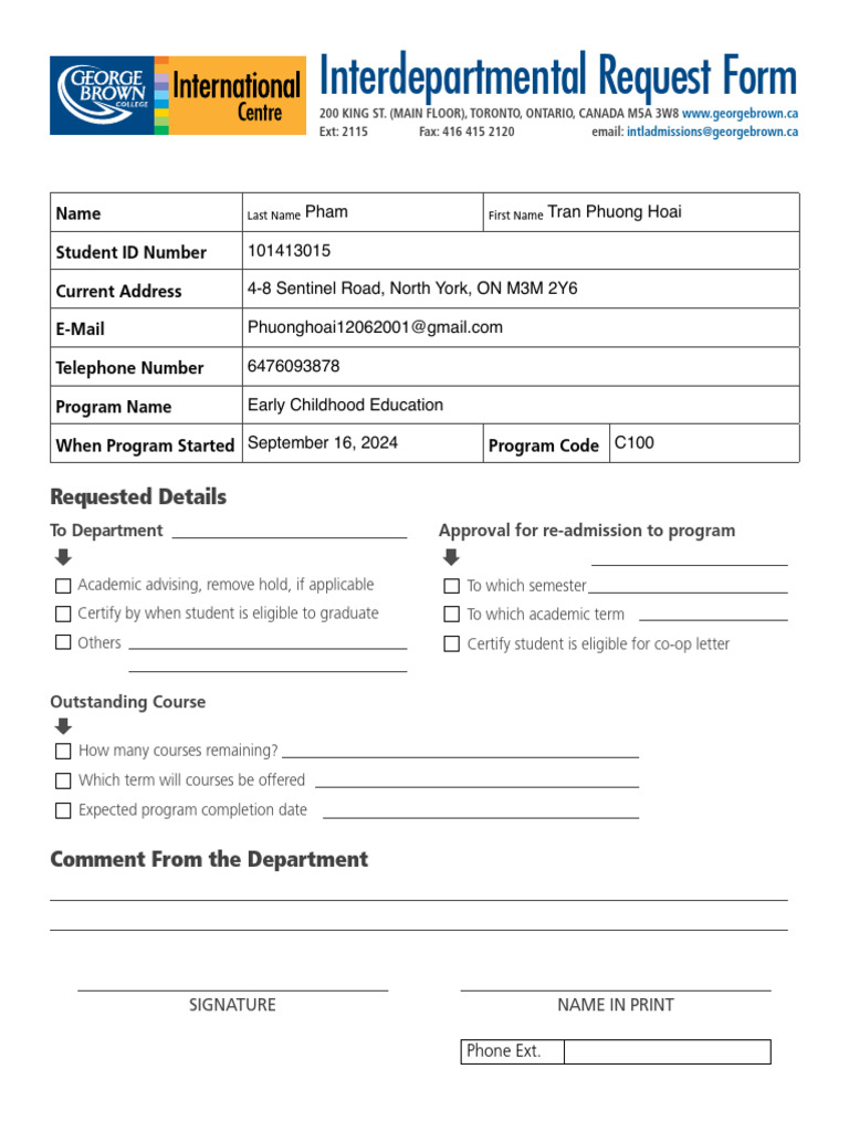 (Fillable) Interdepartmental Request Form-2 | PDF