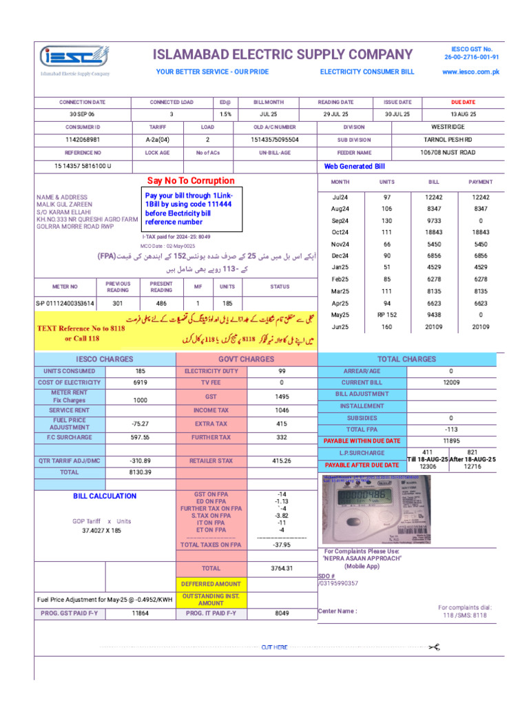 Akram Pa G Bill | PDF | Taxes | Fee