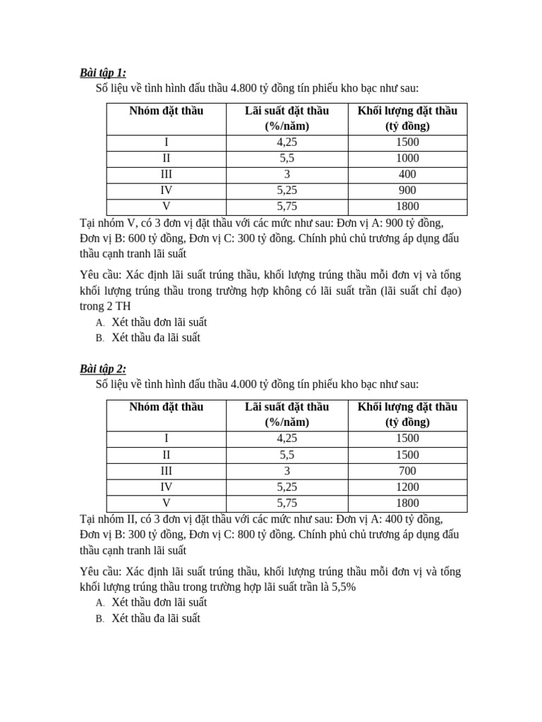 Bài Tập TCC Mới 2026 | PDF