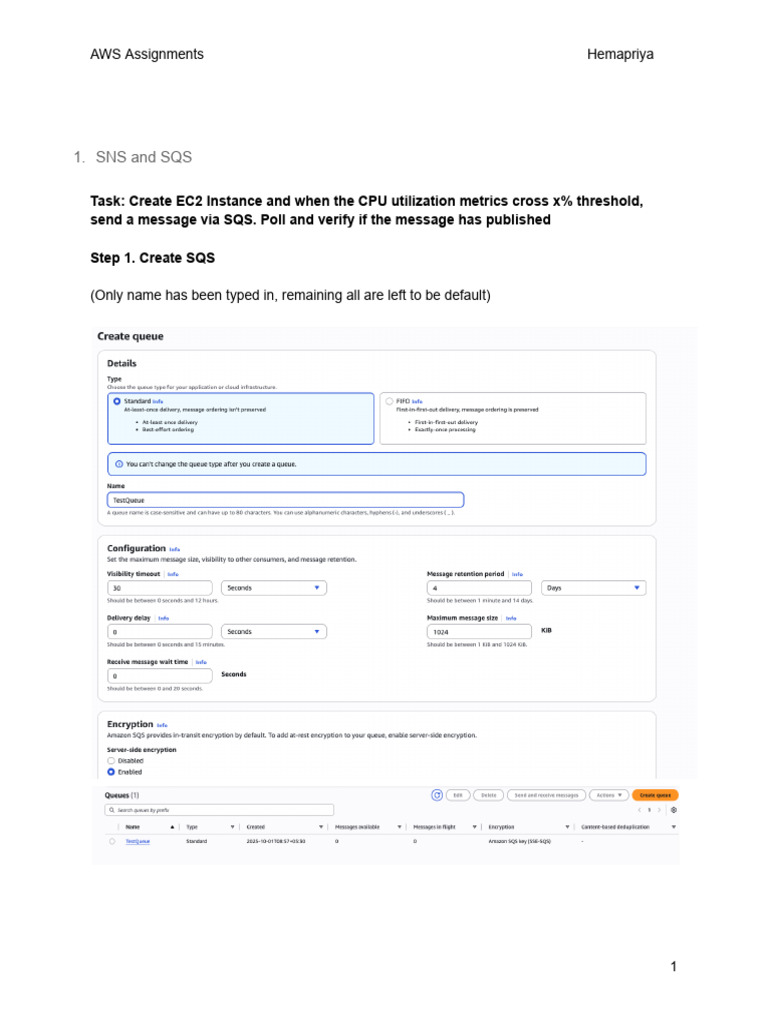 SNS SQS Assignment | PDF