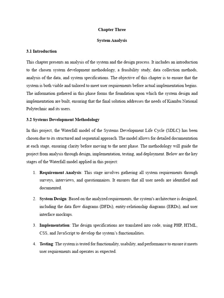 Chapter Three Sample Done | PDF | Software Development Process ...